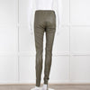 Joseph Green Leather Stretch Leggings