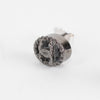 Chanel Gun Metal Grey CC Stud Earrings