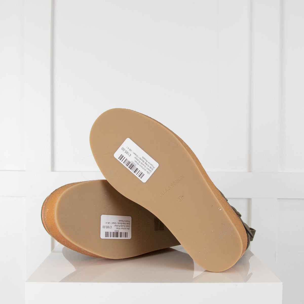 Ulla Jonhson Khaki Green Suede Rubber Sole Ankle Boots