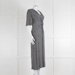 Maje Green Small Floral Print Dress
