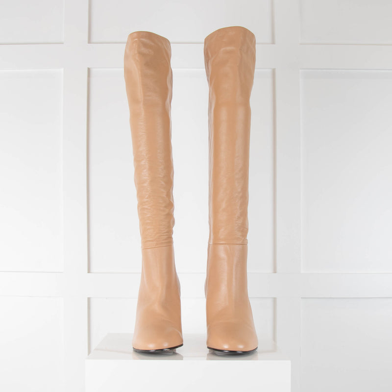 Greymer Nude Knee Boots
