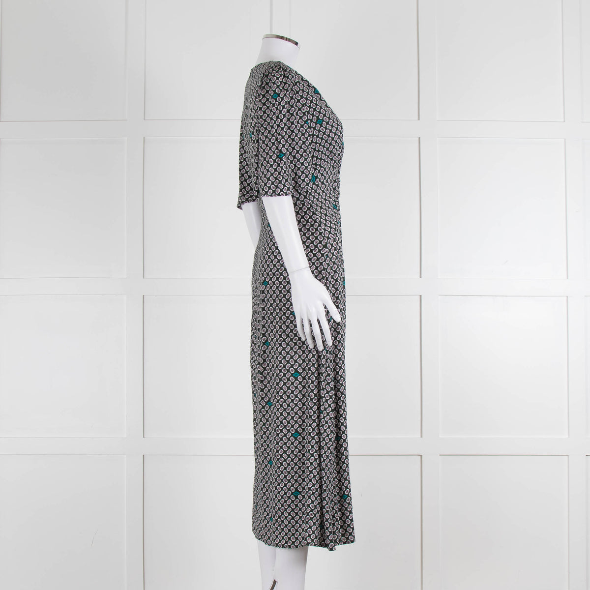 Maje Green Small Floral Print Dress