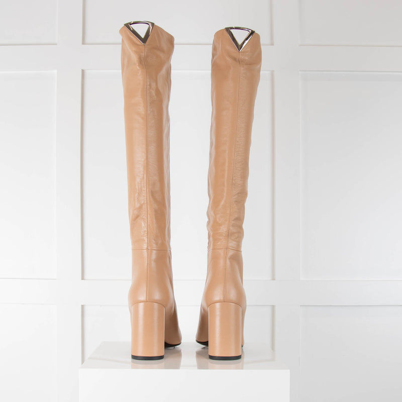 Greymer Nude Knee Boots