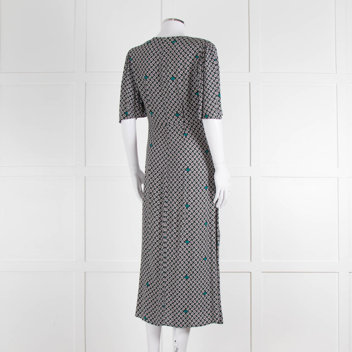Maje Green Small Floral Print Dress