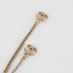 Chanel Gold CC Chalcedony Bead Chain Necklace