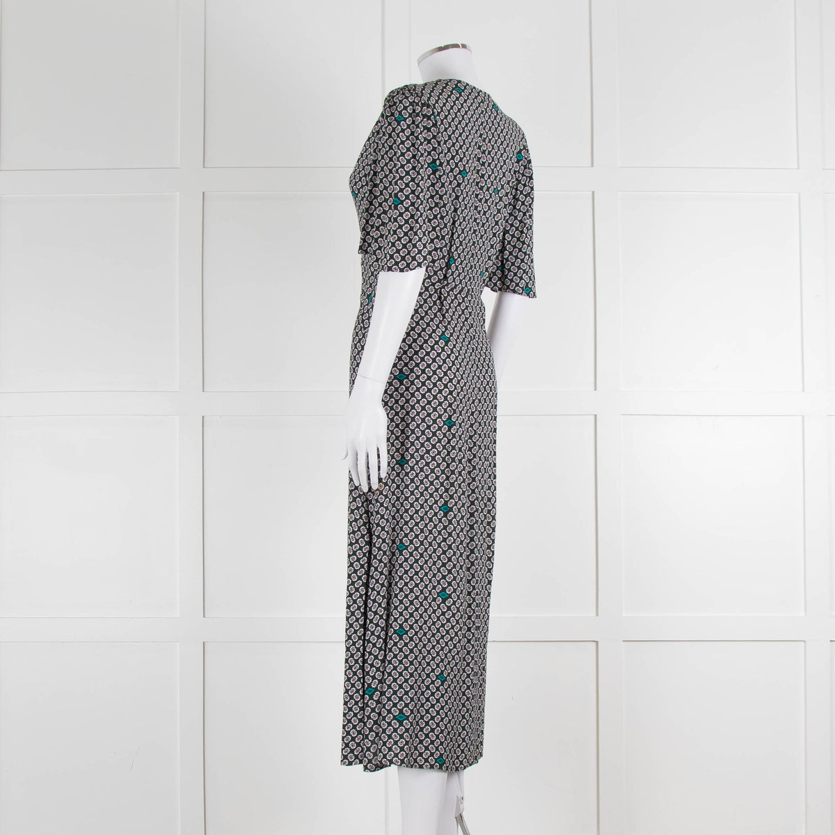 Maje Green Small Floral Print Dress