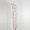 Reformation Small Floral Print Dress With Side Buttons