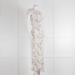 Reformation Small Floral Print Dress With Side Buttons