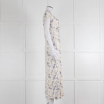 Reformation Small Floral Print Dress With Side Buttons