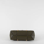 Tory Burch Khaki T Studded Leather Tote Bag