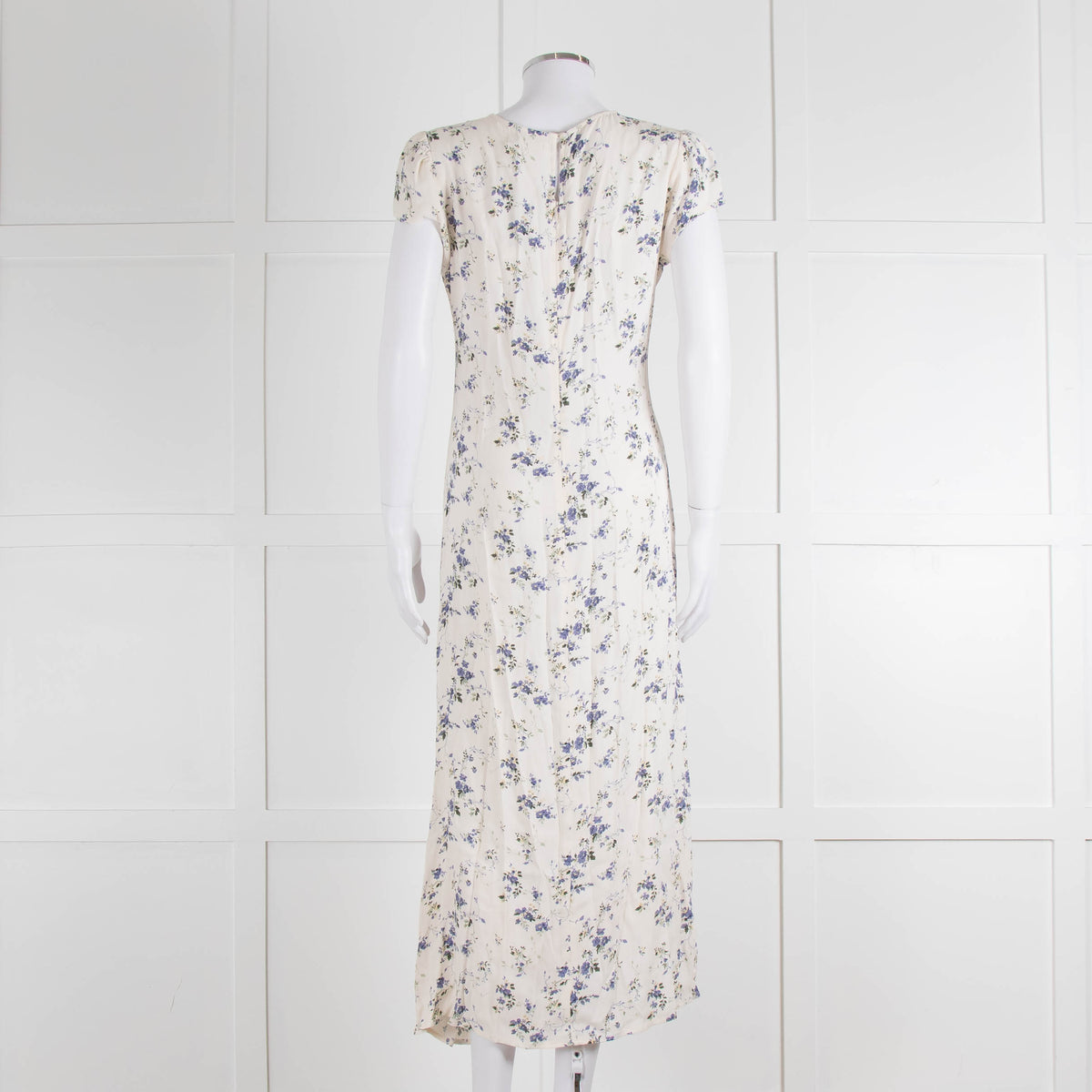 Reformation Small Floral Print Dress With Side Buttons