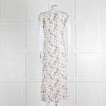 Reformation Small Floral Print Dress With Side Buttons
