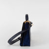 Tory Burch Blue Suede And Snake Effect Shoulder Bag