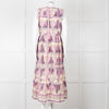 Sea New York Multi Floral Pleated Frill Detail Cotton Maxi Dress