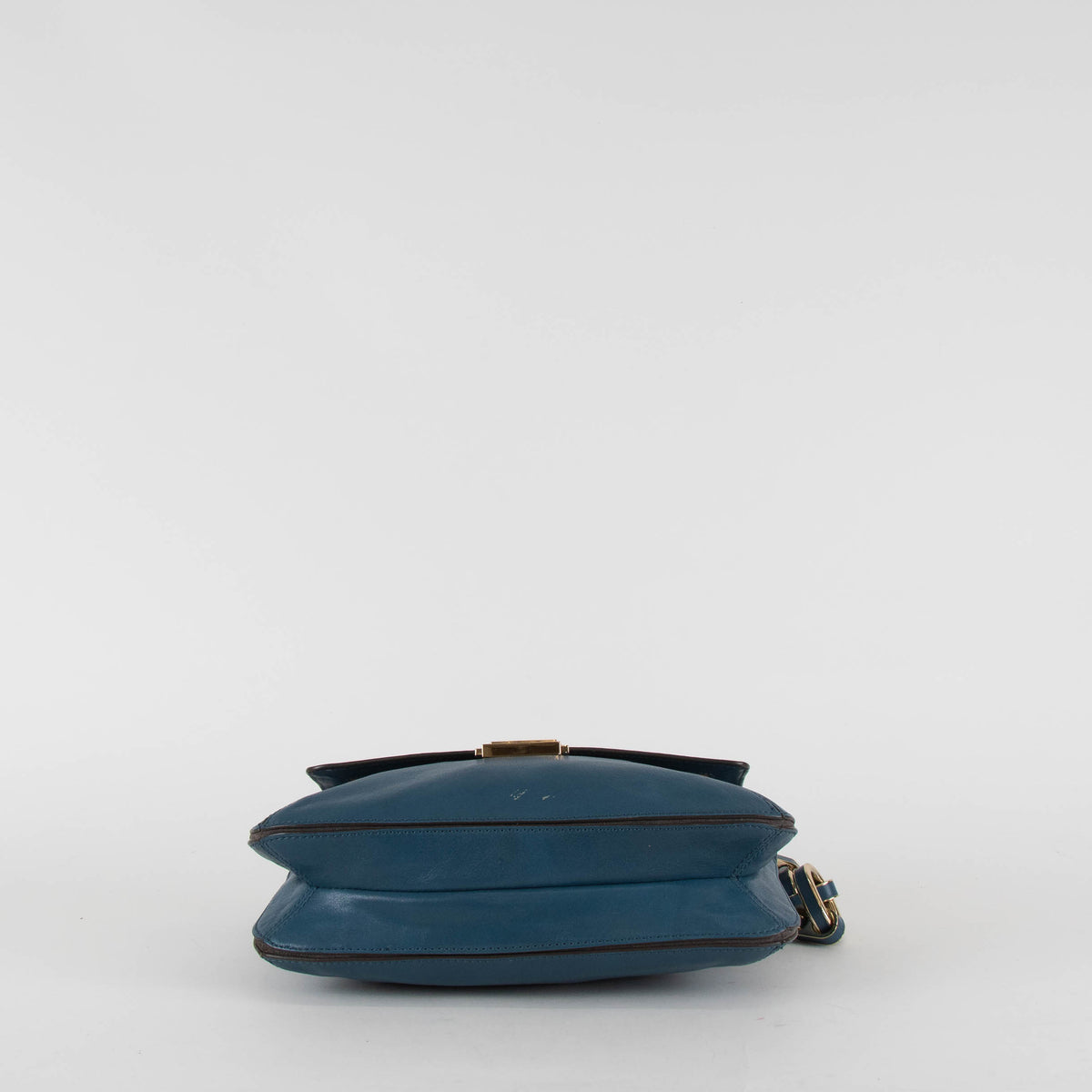 Anya Hindmarch Blue Gold Chunky Chain Shoulder Bag