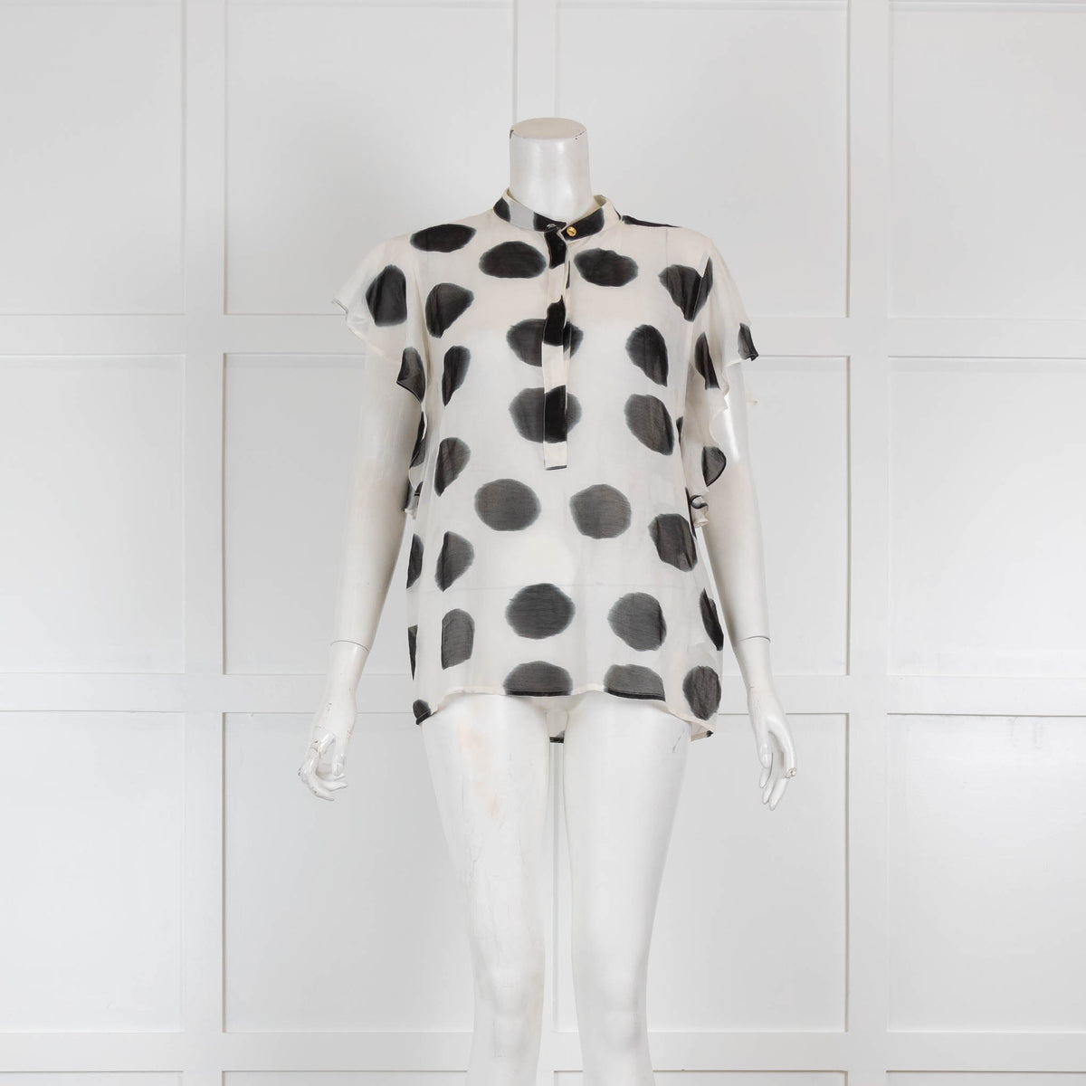 Marella Black and White Giant Spot Top