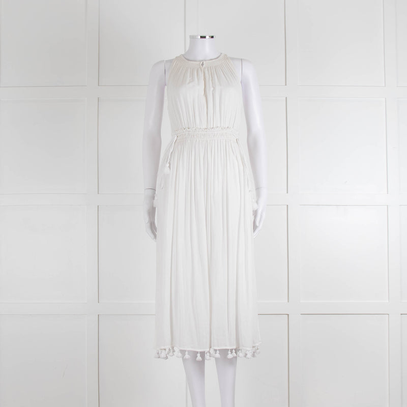 Club Monaco White Beach Dress With Tassells