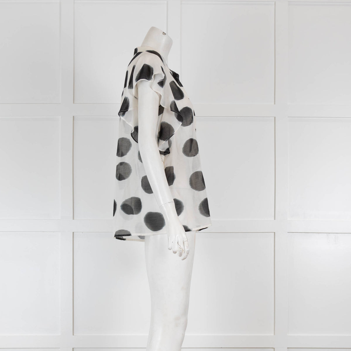 Marella Black and White Giant Spot Top