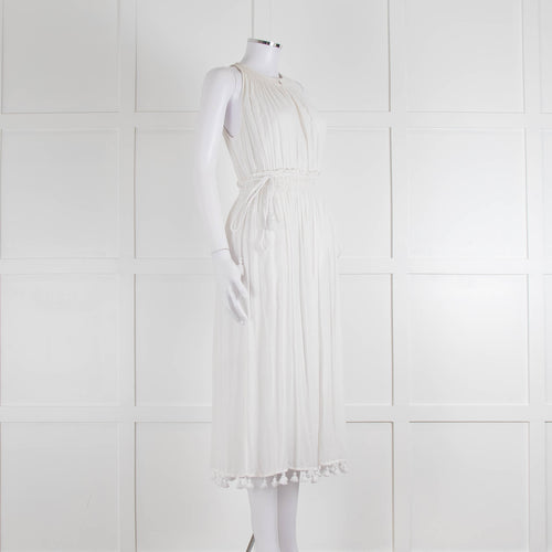 Club Monaco White Beach Dress With Tassells