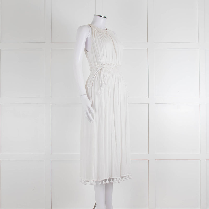 Club Monaco White Beach Dress With Tassells
