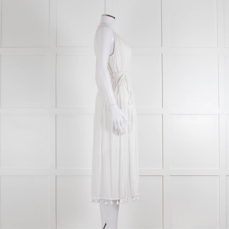 Club Monaco White Beach Dress With Tassells