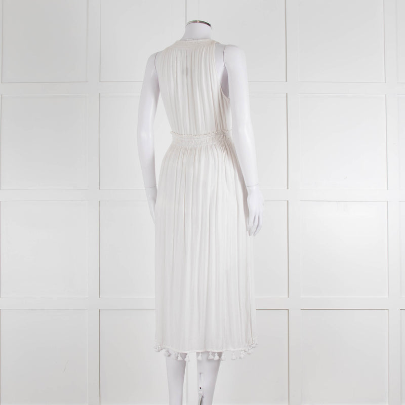 Club Monaco White Beach Dress With Tassells