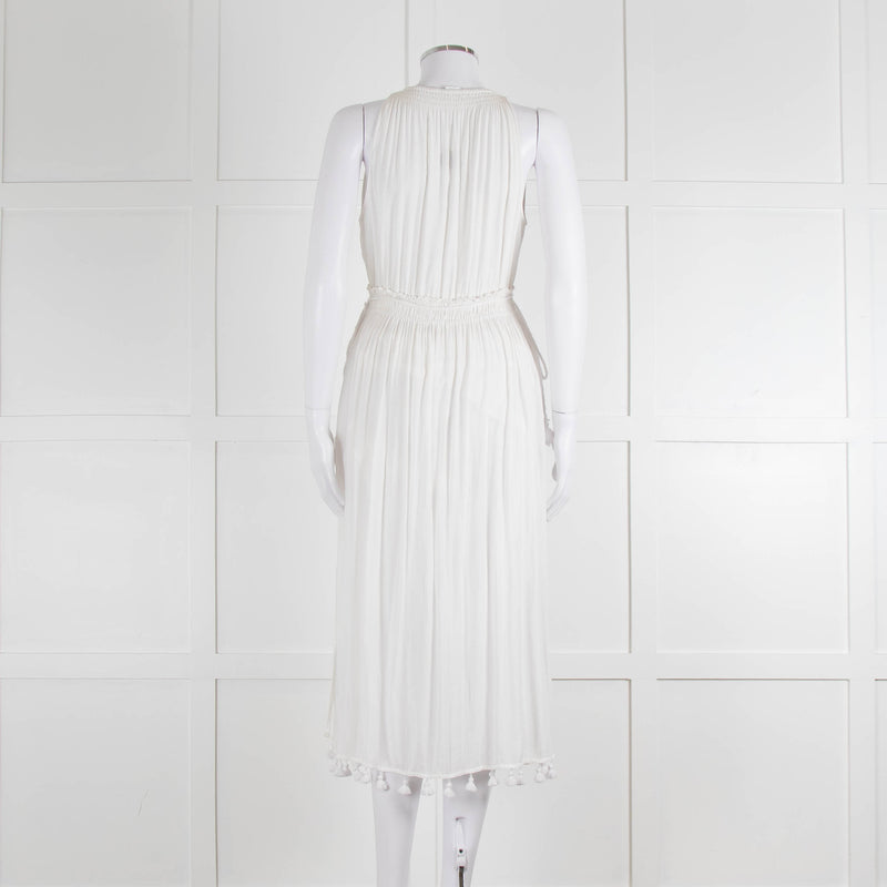 Club Monaco White Beach Dress With Tassells