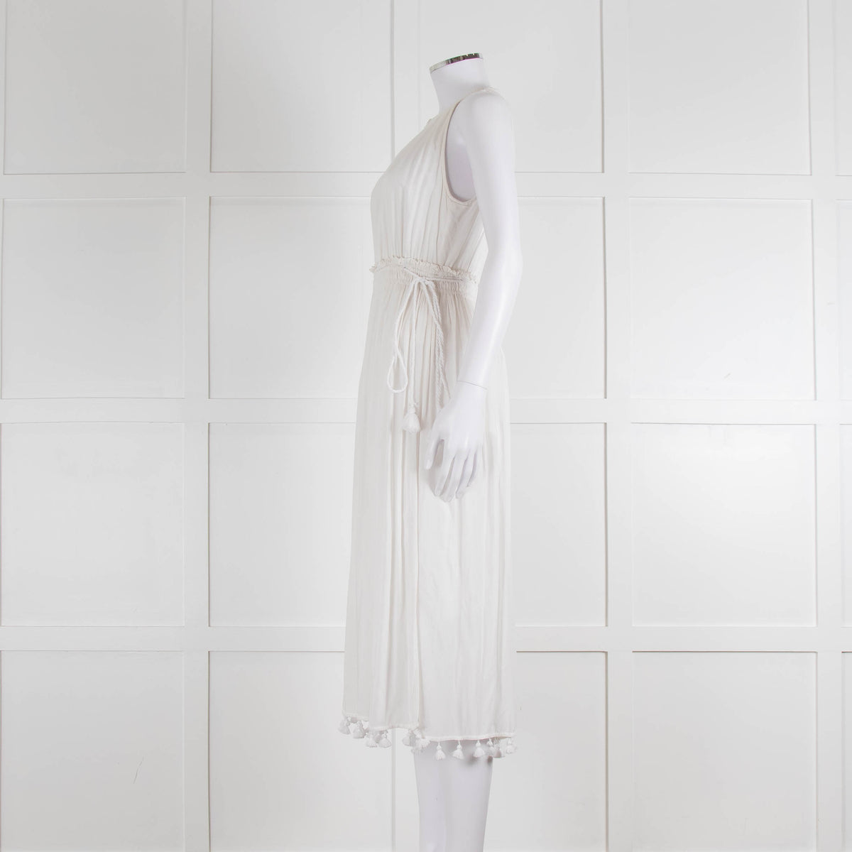 Club Monaco White Beach Dress With Tassells