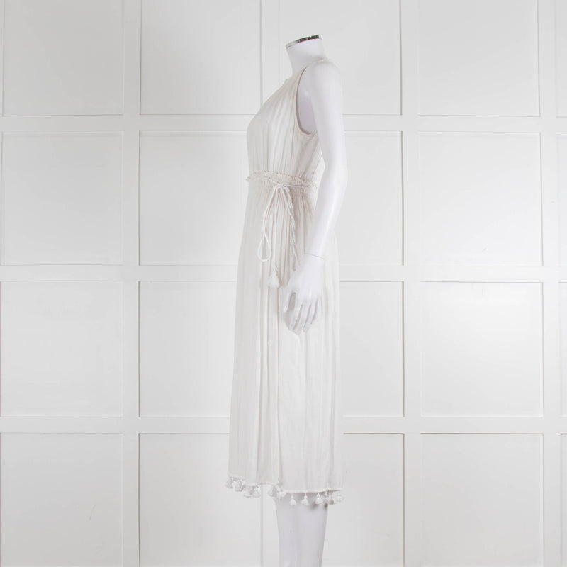 Club Monaco White Beach Dress With Tassells