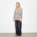 Etro Grey Black Red Paisley Shirt