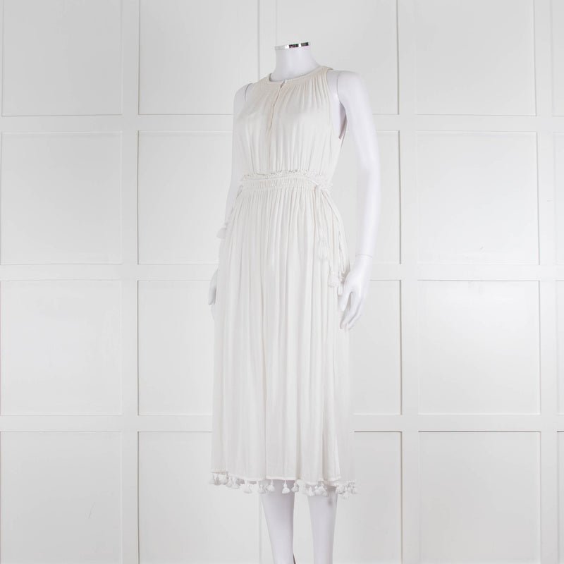 Club Monaco White Beach Dress With Tassells