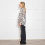 Etro Grey Black Red Paisley Shirt