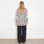 Etro Grey Black Red Paisley Shirt