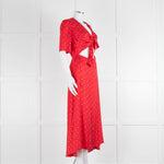 Maje Red Dress With White Spots