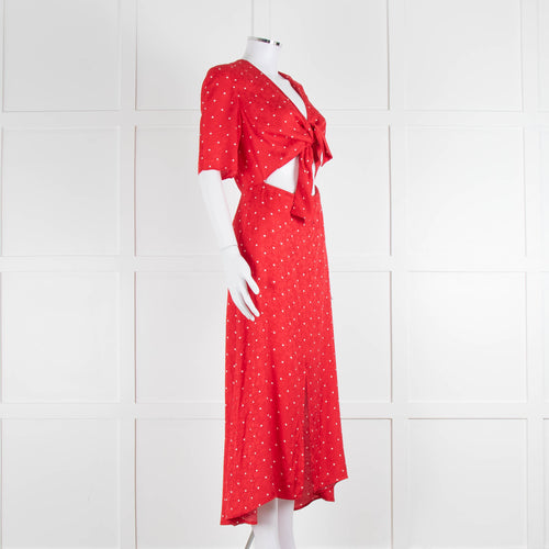 Maje Red Dress With White Spots