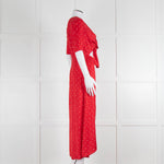 Maje Red Dress With White Spots
