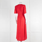 Maje Red Dress With White Spots