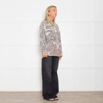 Etro Grey Black Red Paisley Shirt