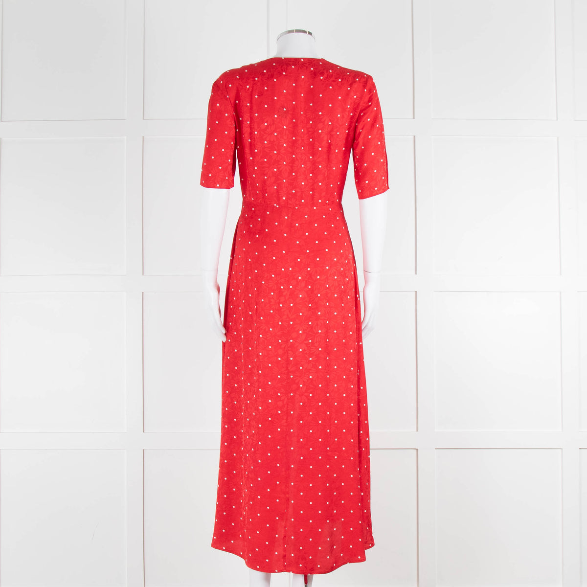 Maje Red Dress With White Spots