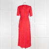 Maje Red Dress With White Spots