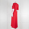 Maje Red Dress With White Spots