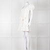 Rebecca Vallance Cream Multi Coloured Embroidered Dots Cotton Mini Dress