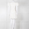 Rebecca Vallance Cream Multi Coloured Embroidered Dots Cotton Mini Dress