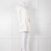 Rebecca Vallance Cream Multi Coloured Embroidered Dots Cotton Mini Dress