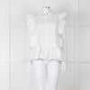 Stella Nova White Embroidered Escallops Detail Cotton Top