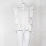 Stella Nova White Embroidered Escallops Detail Cotton Top