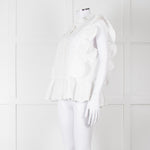 Stella Nova White Embroidered Escallops Detail Cotton Top