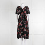 Sandro Black Dress With Heart Print (plus belt)