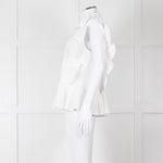 Stella Nova White Embroidered Escallops Detail Cotton Top