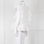 Stella Nova White Embroidered Escallops Detail Cotton Top